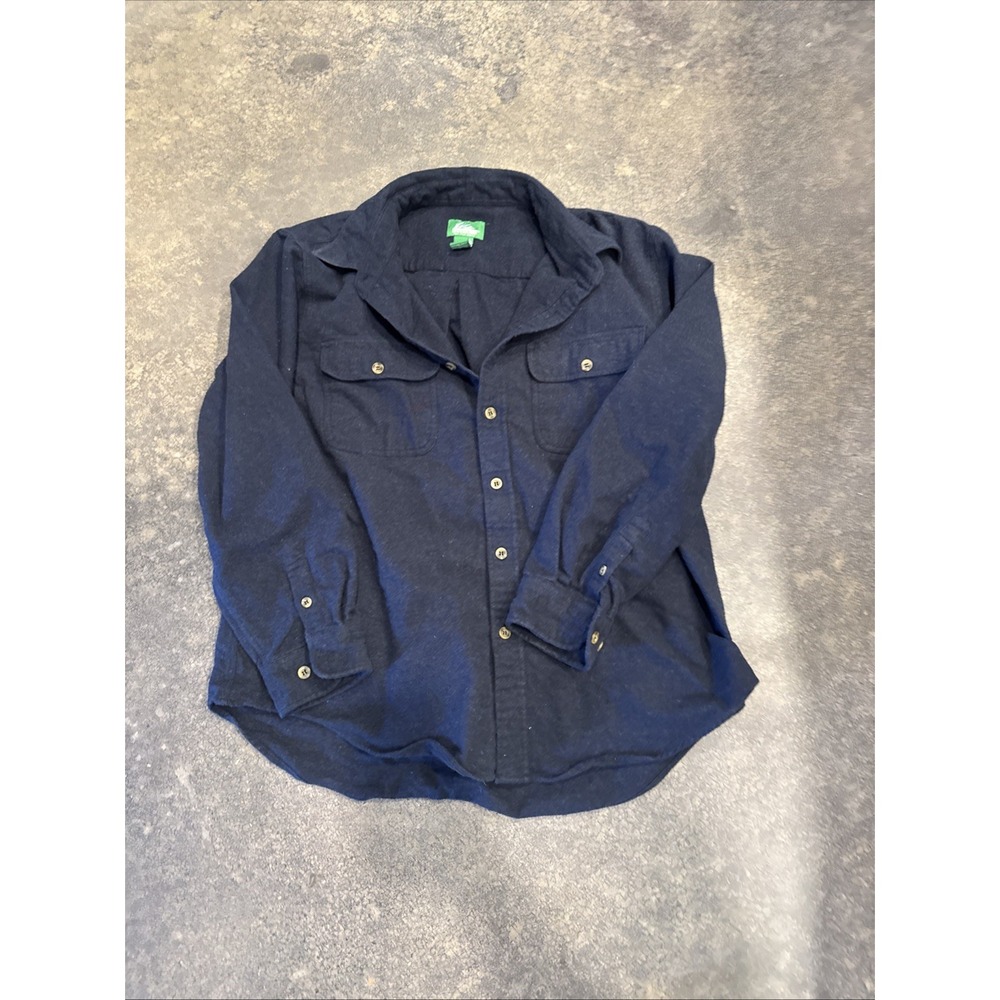 Itasca blue flannel thick‎ blue button up shirt XL